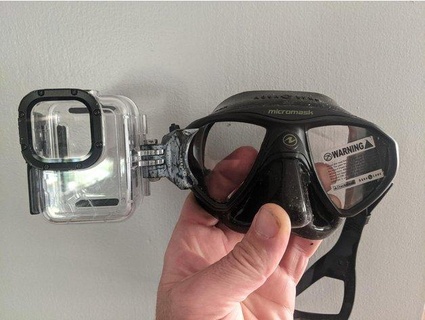 madri micromaschera tuffo maschera gopro montare bersaglio 3d print model - Mito3D