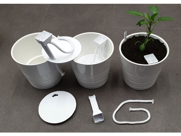 leggero self watering kit ikea Noce moscata 12 cm pianta pentola progettato sheltie 3D print model - Mito3D