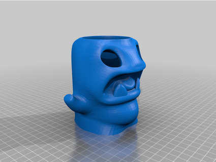 monstre pot crayons Coupe henky102 3d print model - Mito3D