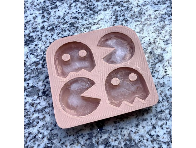 molde para hielos de pac-man bon3desp 3D print model - Mito3D