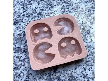 molde para hielos de pac-man bon3desp 3d print model - Mito3D