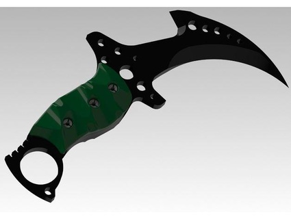 karambit knife resident evil style fine engineer 3d print model - Mito3D