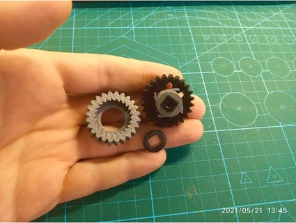 double gear antistress creak sundoc 3d print model - Mito3D
