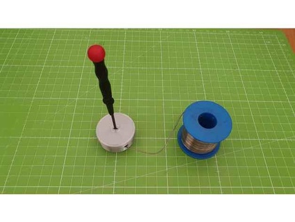 soldar dispensador tzinn gastador soldadura cable herramienta teeceebee 3d print model - Mito3D
