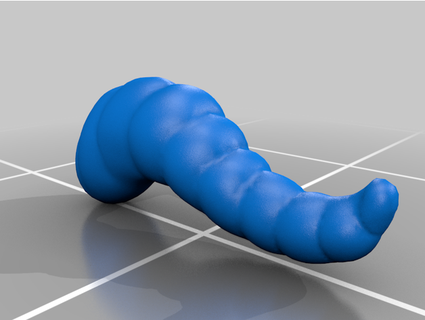 swoopy horn spuzzle 3d print model - Mito3D