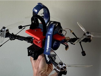 tbs source 7 quadcopter blackmagic design pocket 4k panasonic gx85 camera mounting plate fitek 3d print model - Mito3D