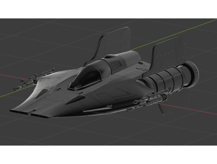 rz-1 a-wing high detail vogon captain 3d print model - Mito3D