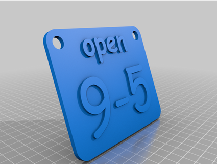 open 9-5 closed 5-9 awelshman 3d print model - Mito3D