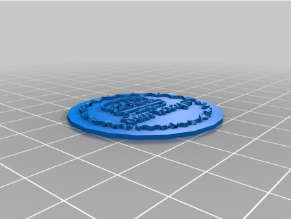 sun burger logo stencil melmaking 3d print model - Mito3D