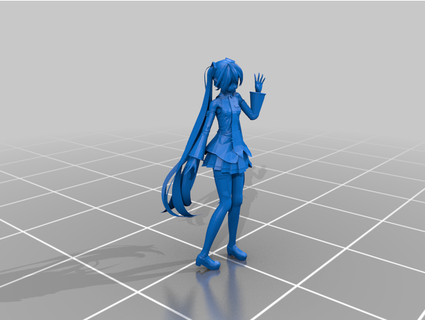 Hatsune miku Vocaloid Zahl Standard Outfit Pitachips 3d print model - Mito3D