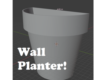 wall pot planter casual inventor 3d print model - Mito3D
