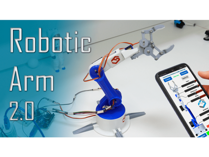 bricolaje diy arduino robot brazo smartphone controlar fabricante 3d print model - Mito3D