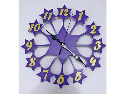 stella parete orologio charnjitsaini 3d print model - Mito3D