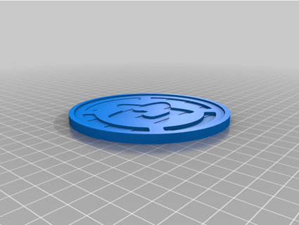 réussite chasseur squishy logo arc ciel fierté Coaster conceptions tête poisson 3d print model - Mito3D