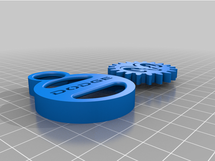 dodge gear key chain gregcar 3dprinting 3d print model - Mito3D