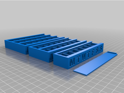 píldora caja 1x 2x 3x día remezclar sebcbien 3d print model - Mito3D