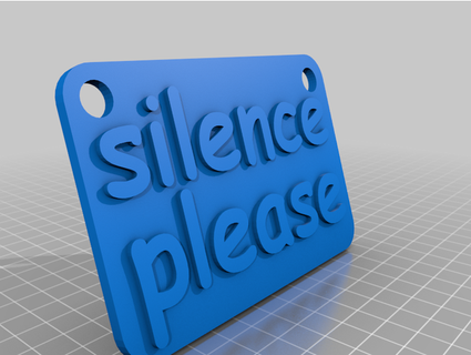 silence please awelshman 3d print model - Mito3D