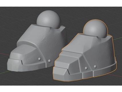 contemptor foot remix - squarey version ziddan 3d print model - Mito3D