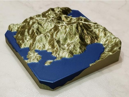 procedural weathered fractal terrain openscad amatulic 3d print model - Mito3D