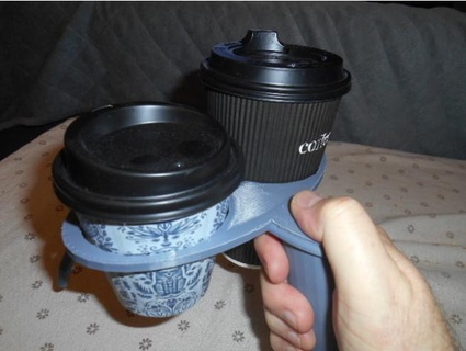 coffee cup carry holder greedolives 3d print model - Mito3D
