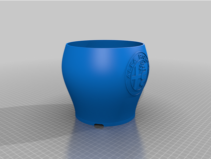 flower pot alfa romeo logo tezuka 3d 3d print model - Mito3D