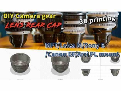 Linse Rückseite Deckel mft Leica Sony Kanon ef anlehnen 3d print model - Mito3D