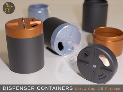 dispenser container - screw cap purpose guppyk 3d print model - Mito3D