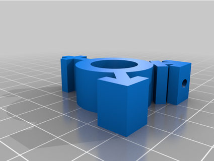 trans symbol keychain lnvr 3d print model - Mito3D