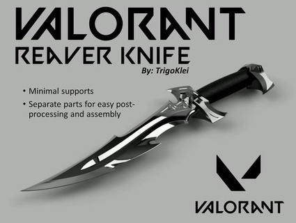 valorante saqueador cuchillo trigoklei 3d print model - Mito3D