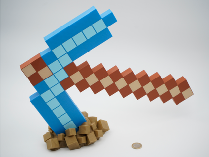 Minecraft Spitzhacke ez drucken agentencad 3d print model - Mito3D