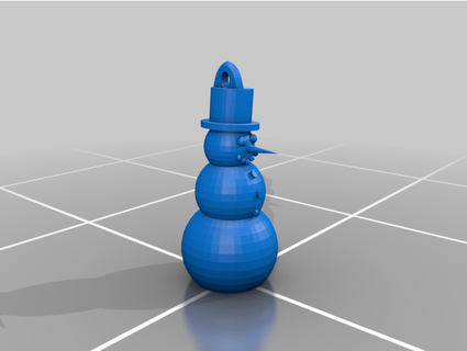 hangable snowman ornament robpeterson 3d print model - Mito3D