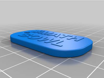 math bowl dog tag donw 3d print model - Mito3D