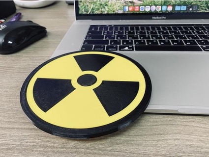 radiazione avvertimento simbolo seungsoo Kim 3d print model - Mito3D