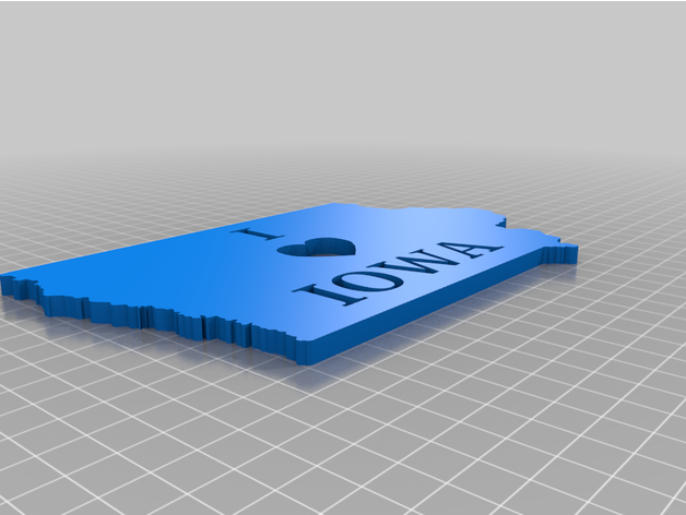 Iowa corazón visiones editadas 3D print model - Mito3D