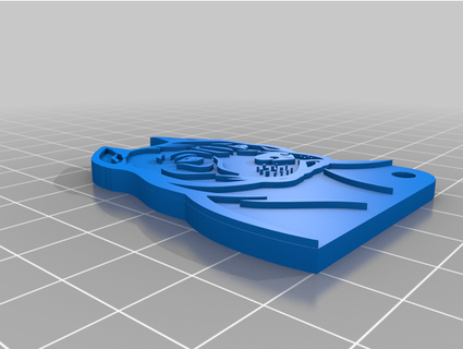 pitbull llavero jardín 3d print model - Mito3D