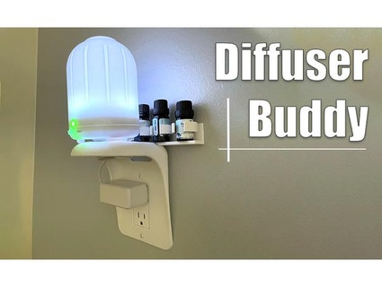diffuser buddy outlet shelf single gang mount essential oil holders jackharvest 3d print model - Mito3D