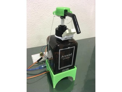 automatico mano disinfettante dispenser hiraginodesign 3d print model - Mito3D