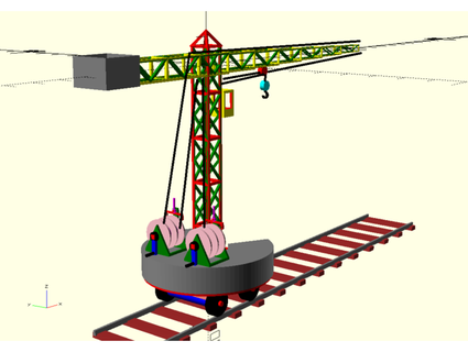 jouets boys corde treuil tambours construction crane openscad CSV stollew 3d print model - Mito3D