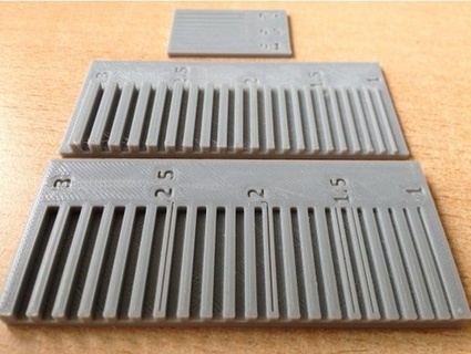 3d printer test gap gauges 1-3mm handlaidtracks-3dprintedtrains 3d print model - Mito3D