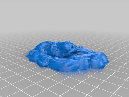 flat lion's face jeplans 3d print model - Mito3D