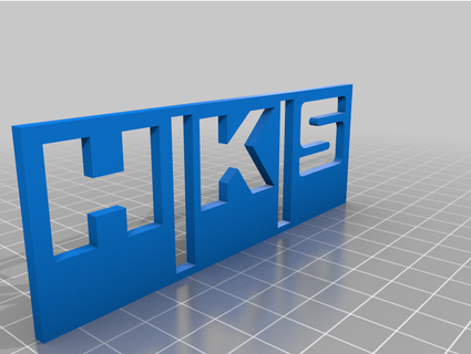 hks logo japan tuning parts fitted 3d print model - Mito3D