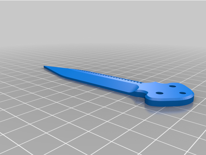 butterfly knife comb blade lostjax404 3d print model - Mito3D