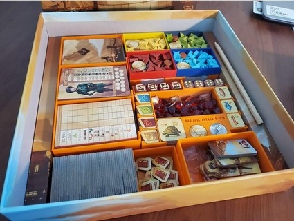 near far board game organizer - including amber mines amart591 3d print model - Mito3D
