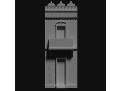 near middle eastern city building front scalded 15mm tabletop wargaming hou2zi0 3d print model - Mito3D