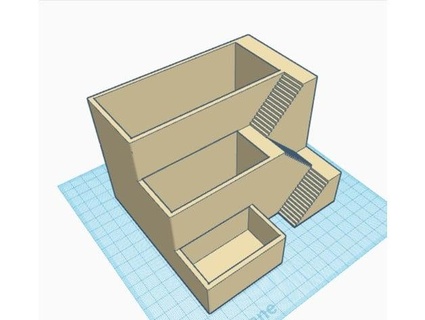 3 seviye merdivenler ekici yeniden düzenleme rkxone 3d print model - Mito3D