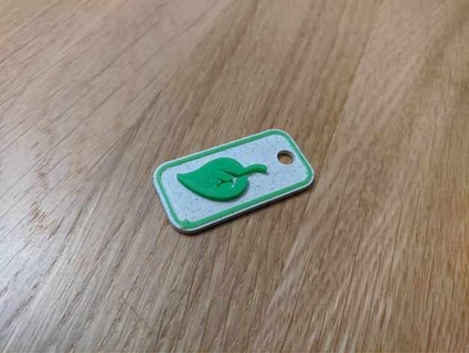 leaf keychain kocz 3d print model - Mito3D