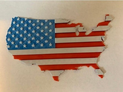 american flag country shaped mattindetroit 3d print model - Mito3D