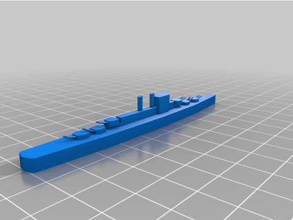 uss worcester cl144 3d printing ready shipmaster42 3d print model - Mito3D