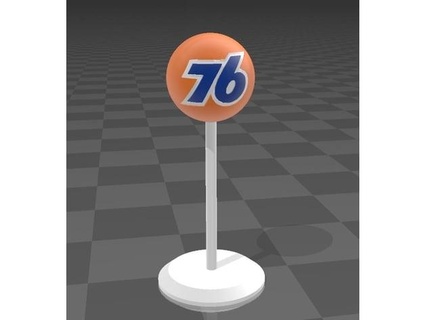 gas stazione cartello 21 globo 0patience 3d print model - Mito3D