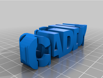caddy font modell m ray 3d print model - Mito3D